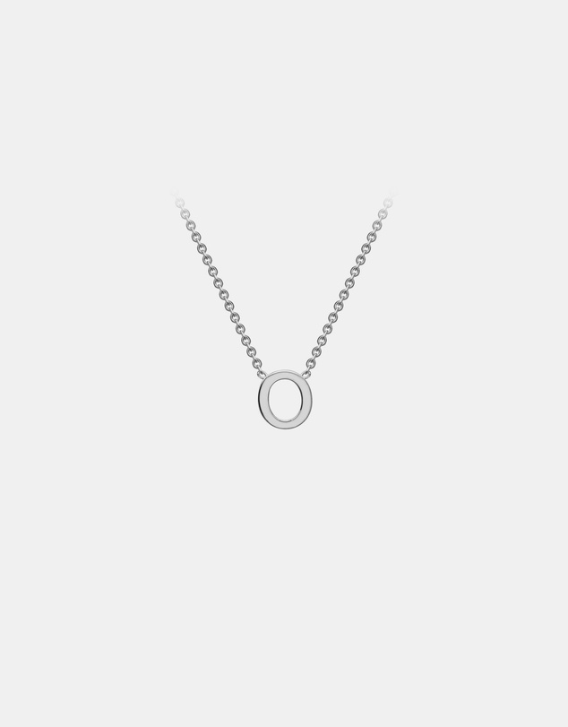 Zoe Olivia - 9K White Gold Initial O Necklace