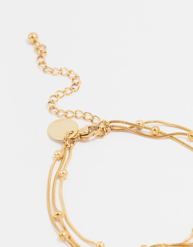 Lovisa - Waterproof Gold Plated Stainless Steel Layered Station Bracelet