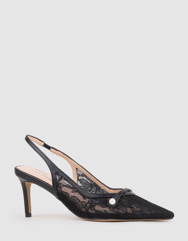 Edward Meller - DAMINA70 Lace Slingback with Pearl