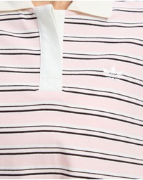 adidas Originals - Striped Oversized LS Polo