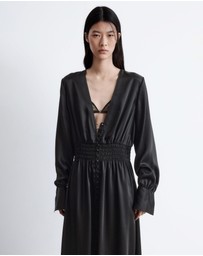 & Other Stories - Satin Midi Shirt Dress