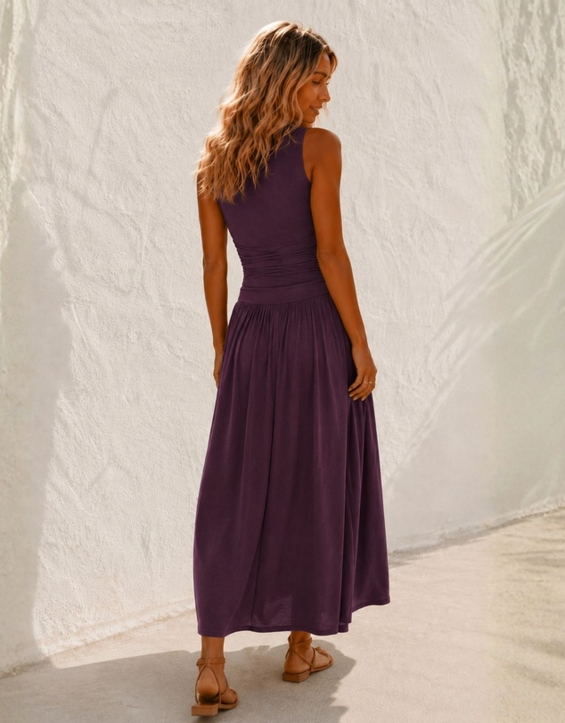 Esther & Co - Balayage Dress - Wine