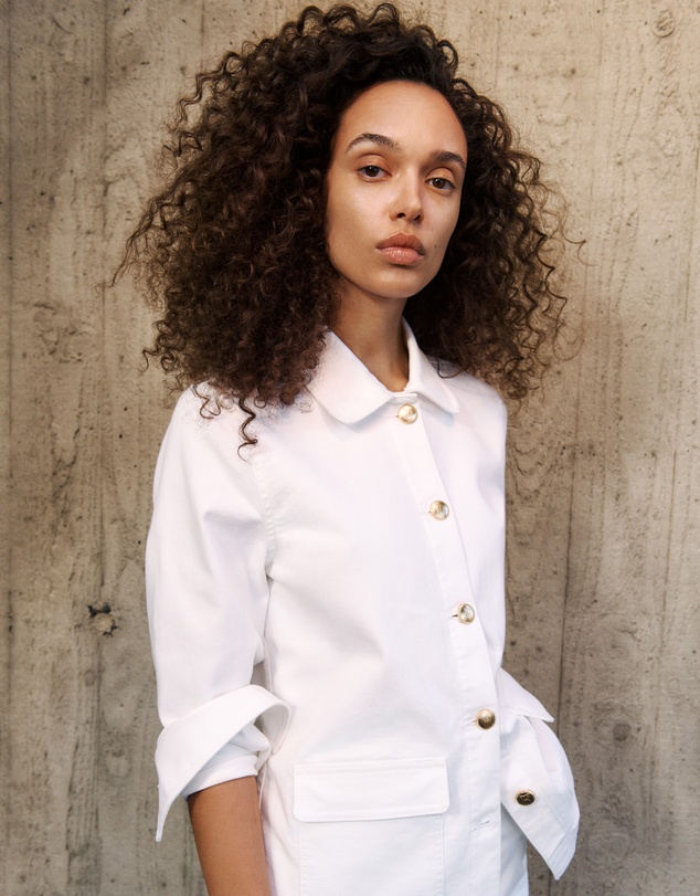 Trenery - Pocket Detail Denim Jacket in White