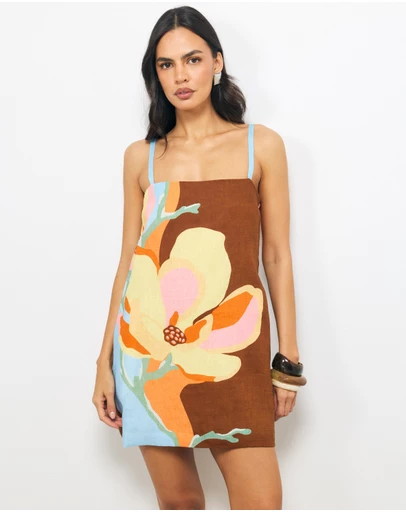 AERE - Freya Linen Mini Dress