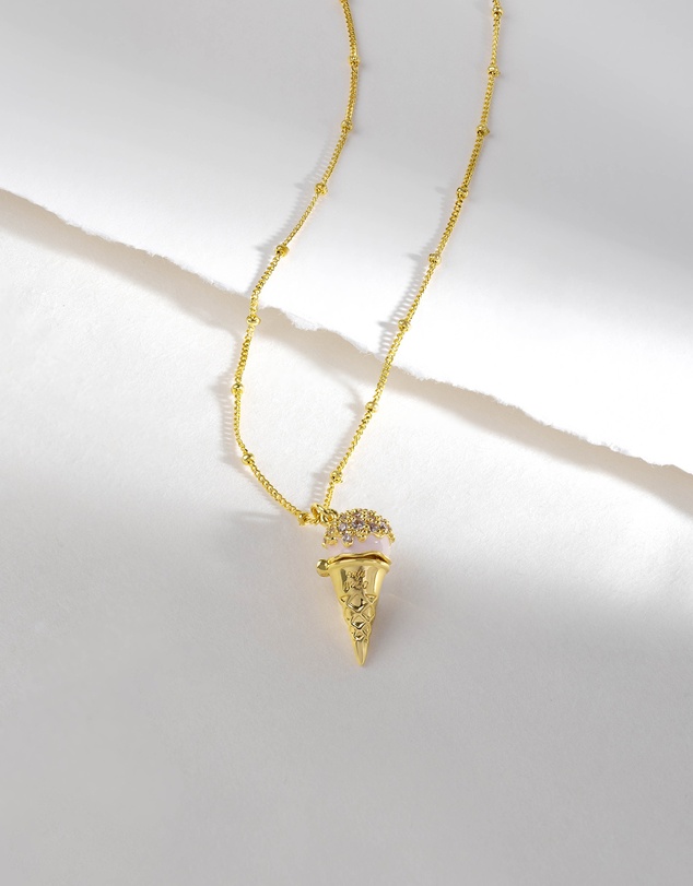 Wanderlust + Co - Cafe W+Co Ice-Cream Gold Necklace