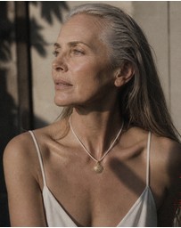 Haze & Glory - ICONIC EXCLUSIVE - Necklace Rainbow Shell Ribbon 925 Sterling Silver Gold-Plated