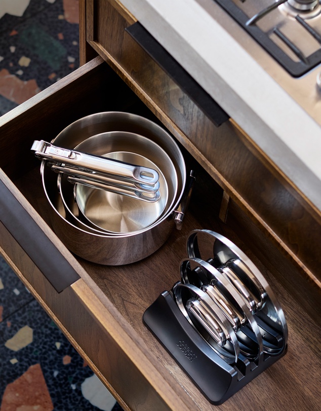 Joseph Joseph - Space Steel 6-piece Stainless-steel Cookware Set with Folding Handles
