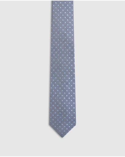 Oxford - Noel Spot Grid 7Cm Tie