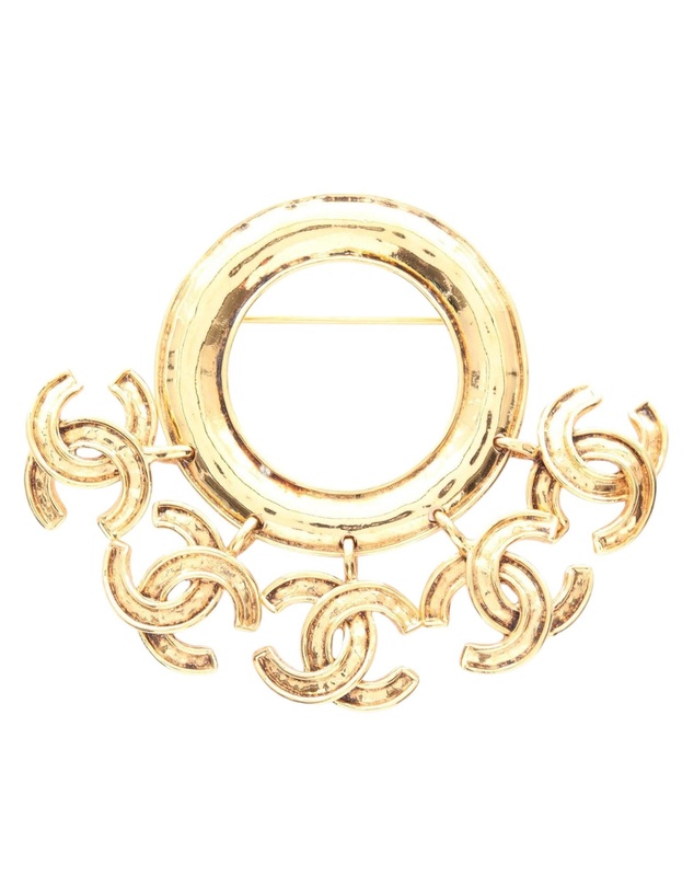 Pre-Loved by Azura Reborn - Pre-Loved Gold Plated Multi CC Round Brooch