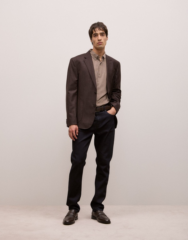 Trenery - Regular Fit Cord Shirt in Cinder
