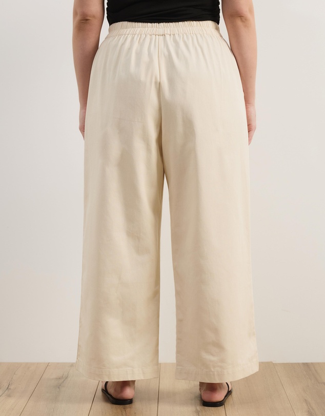 Atmos&Here Curvy - Willow Piping Cotton Twill Pants