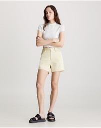 Calvin Klein Jeans - Cotton Twill Mom Shorts