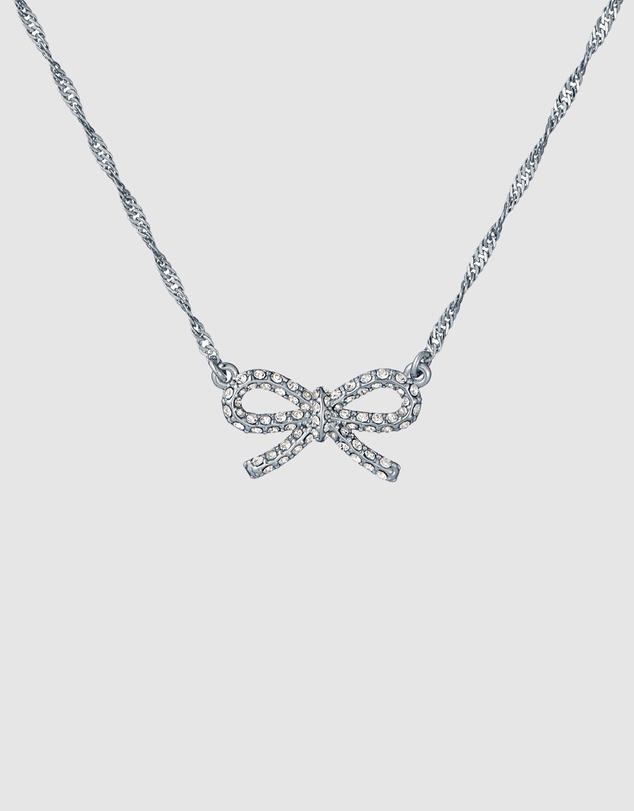 Ted Baker - RIBAH: Crystal Ribbon Bow Pendant Necklace