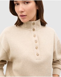 Seed Heritage - Cotton Rib Funnel Neck Sweat