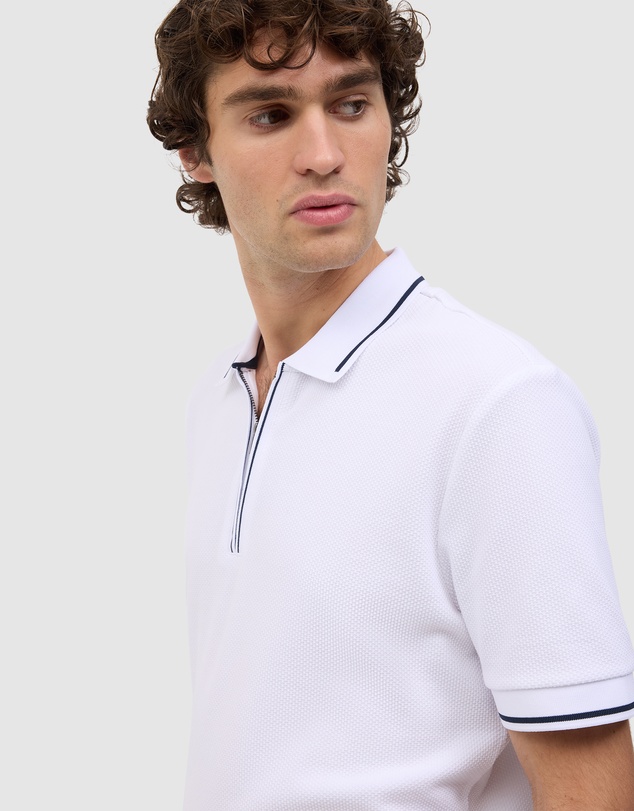 Politix - Morgan Textured Zip-up Polo