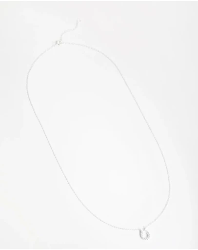 Lovisa - Sterling Silver Mini Pave Horseshoe Necklace