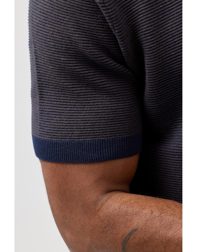 Brooksfield - Stripe Knitted Polo
