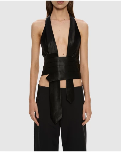 Christopher Esber - Reyer Satin Tie Top