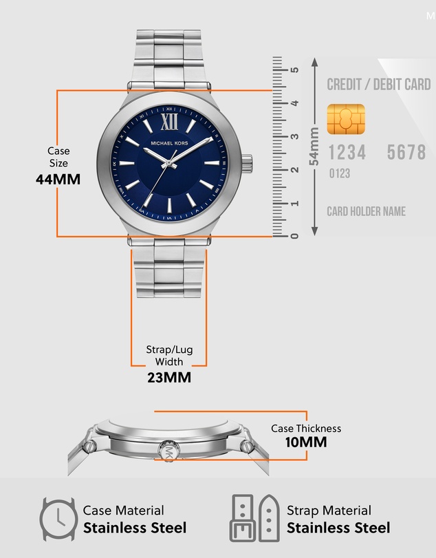 Michael Kors - Billie Silver Tone Analogue Watch