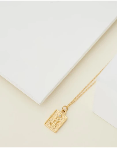 Carly Paiker - Gemini Star Sign Zodiac Tag Necklace