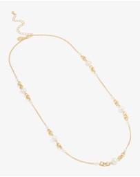 Lovisa - Gold Plated Freshwater Pearl & Mini Link Necklace