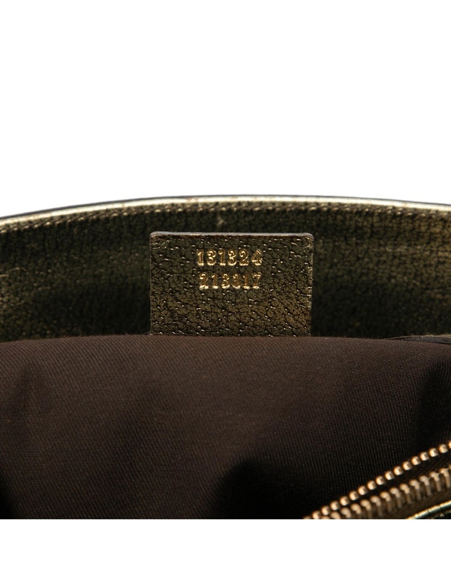 Pre-Loved by Azura Reborn - Pre-Loved Metallic Calfskin Metal Bamboo Handbag
