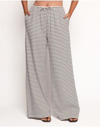 Petal & Pup - Wilda Knit Pant - White Black Stripe