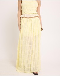 Subtitled - Alda Shirred Maxi Skirt