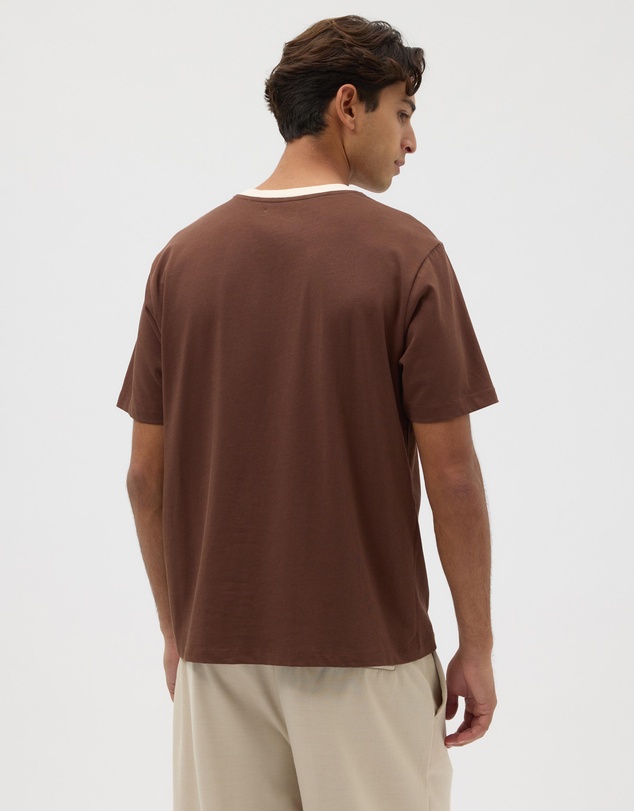 AERE - Contrast Collar T-Shirt