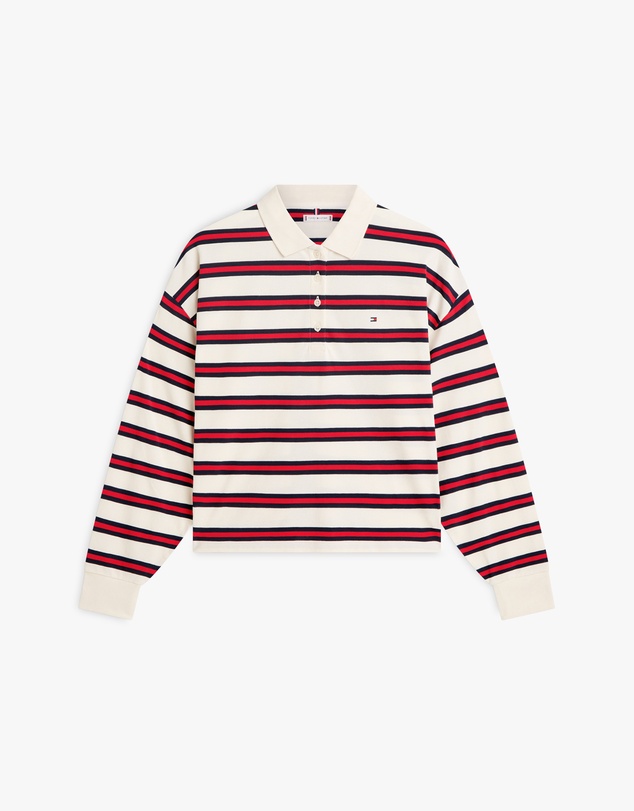 Tommy Hilfiger - 1985 Relaxed Fit Stripe LS Polo Shirt