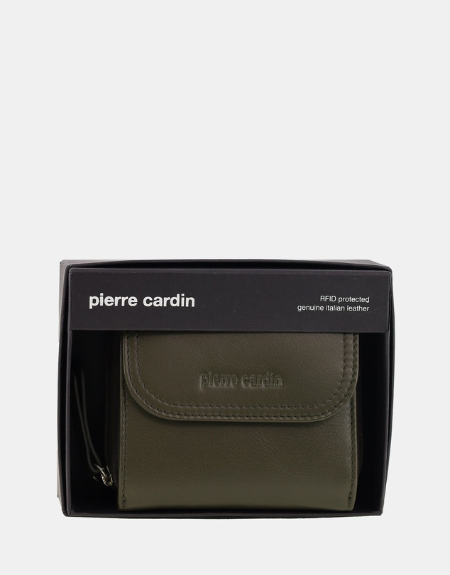 Pierre Cardin - Pierre Cardin Ladies Leather Tri-Fold Tab Wallet