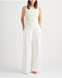 David Lawrence - Pip Pleat Front Knit Top