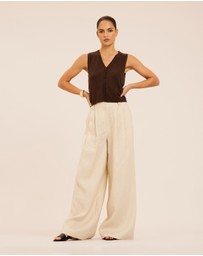 AERE - Vala Cotton Cashmere Blend Knit Vest