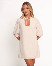 Petal & Pup - Sidney Mini Dress - Tan Stripe