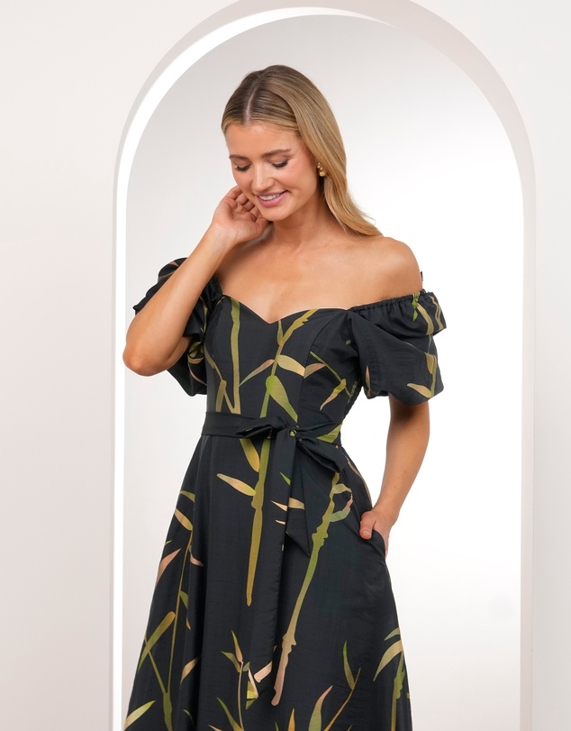 Pilgrim - Quoko Puff Sleeve Midi Dress