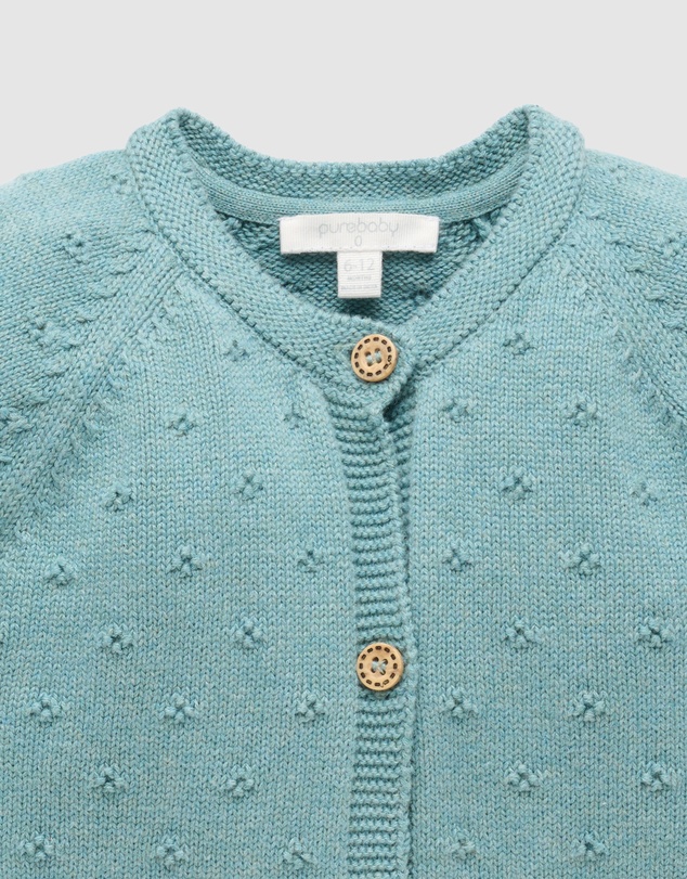 Purebaby - Crochet Pocket Cardigan -Kids-Babies