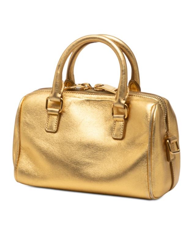 Pre-Loved by Azura Reborn - Pre-Loved Toy Metallic Leather Classic Duffle Satchel