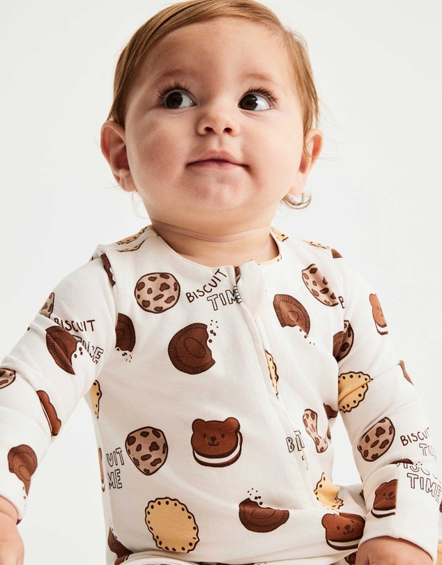 Cotton On Kids - Growie Long Sleeve Zip Romper