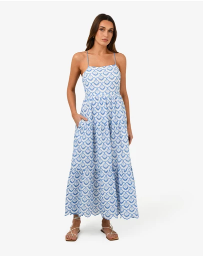 Forcast - Kela Embroidery Maxi Dress