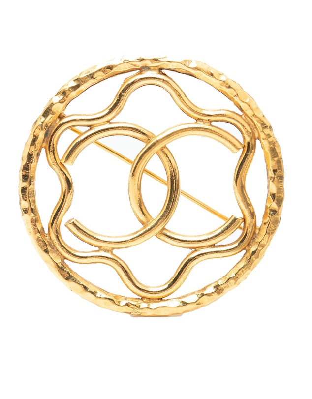 Pre-Loved by Azura Reborn - Pre-Loved CC Gold Plated Round Brooch