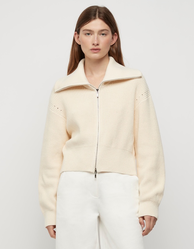 FRIEND of AUDREY - Astrid Double Zip Cotton Cardigan