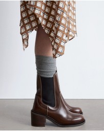 & Other Stories - Heeled Leather Chelsea Boots