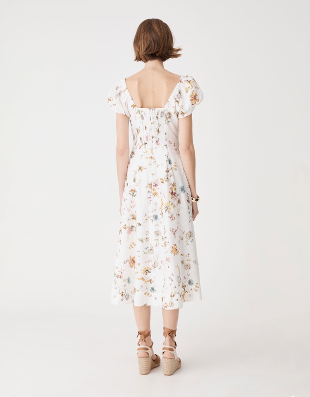 Forcast - Katie Puff Sleeve A-Line Dress