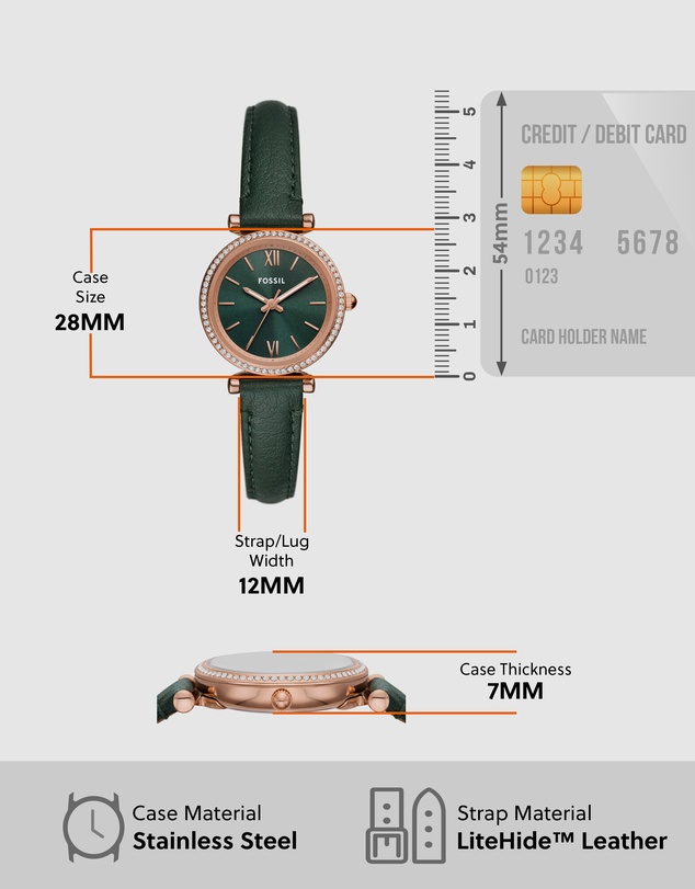 Fossil - Carlie Green Analogue Watch