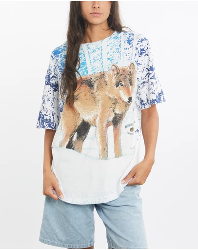 Vintage by The Real Deal - Pre Loved - Vintage 90s Wolf Wildlife Tee