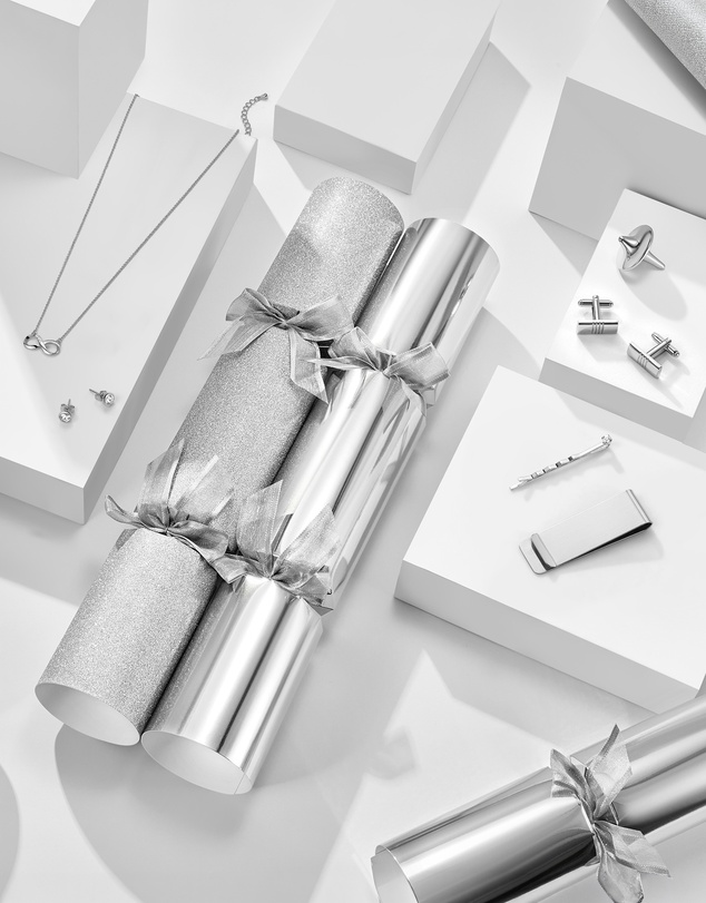 Mestige - Sustainable Christmas Crackers – Gifts Embellished with crystals by Swarovski® - Silver Dust