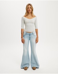 Cotton On - Low Relaxed Flare Jean