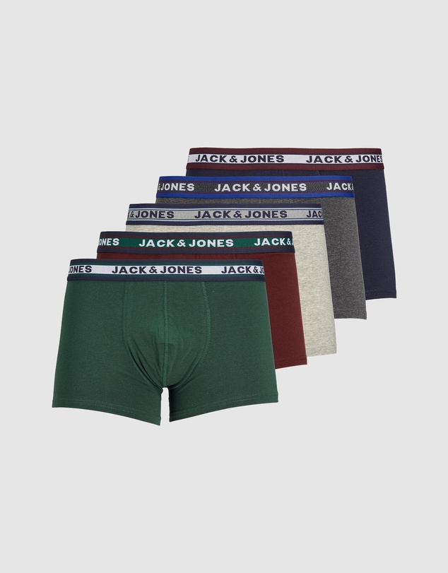 Jack & Jones - Oliver Cotton Trunks 5 Pack