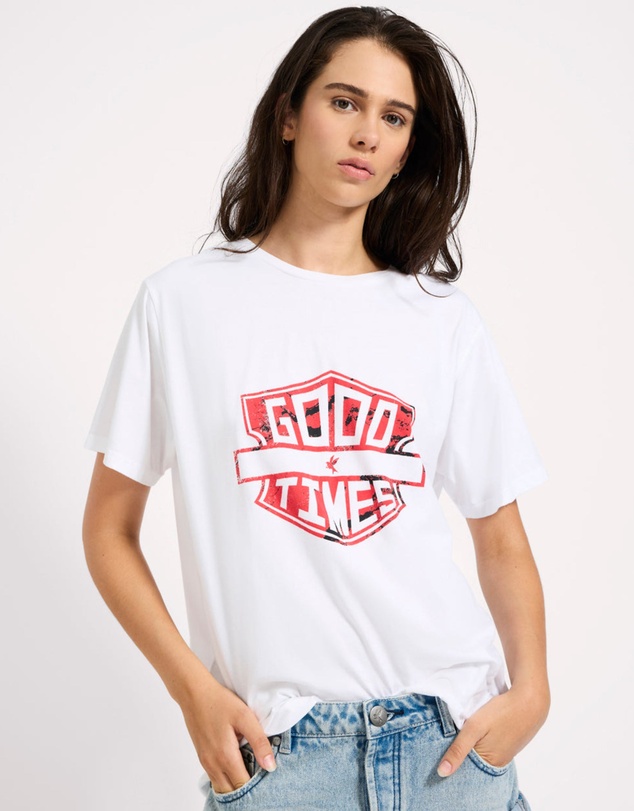 ONE TEASPOON - Good Times Boyfriend Tee - White