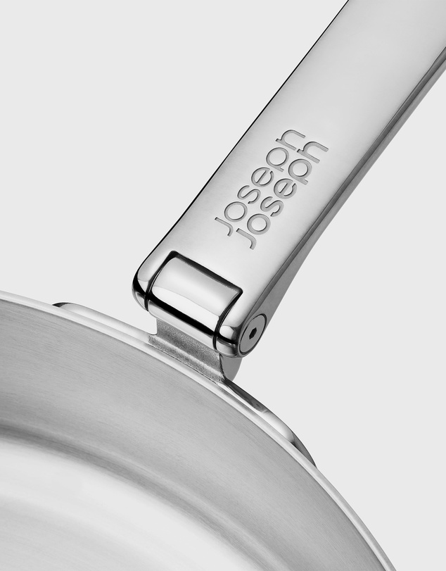 Joseph Joseph - Space Steel Stainless-steel Saute Pan with Folding Handle - 28cm